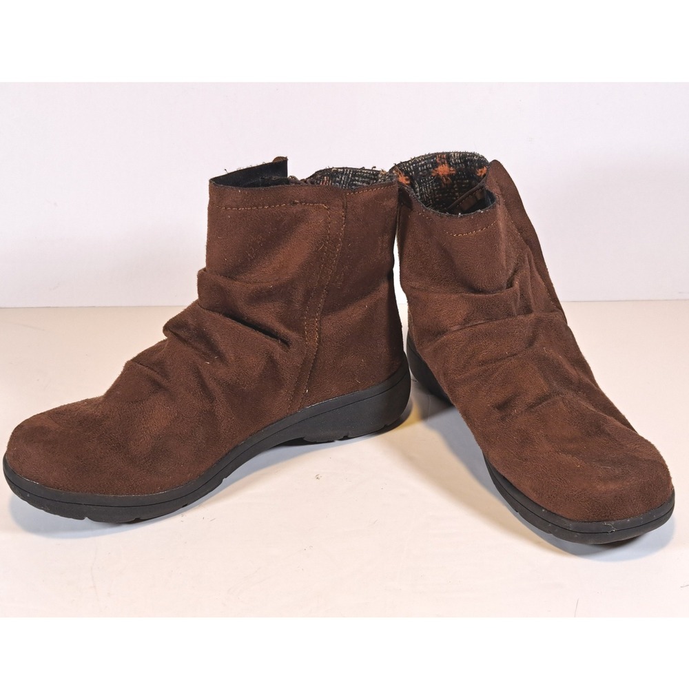 Magellan Outdoors Womens Brown Faux Suede Slouchy Ankle Boots FWMFFS4065 Size 6B